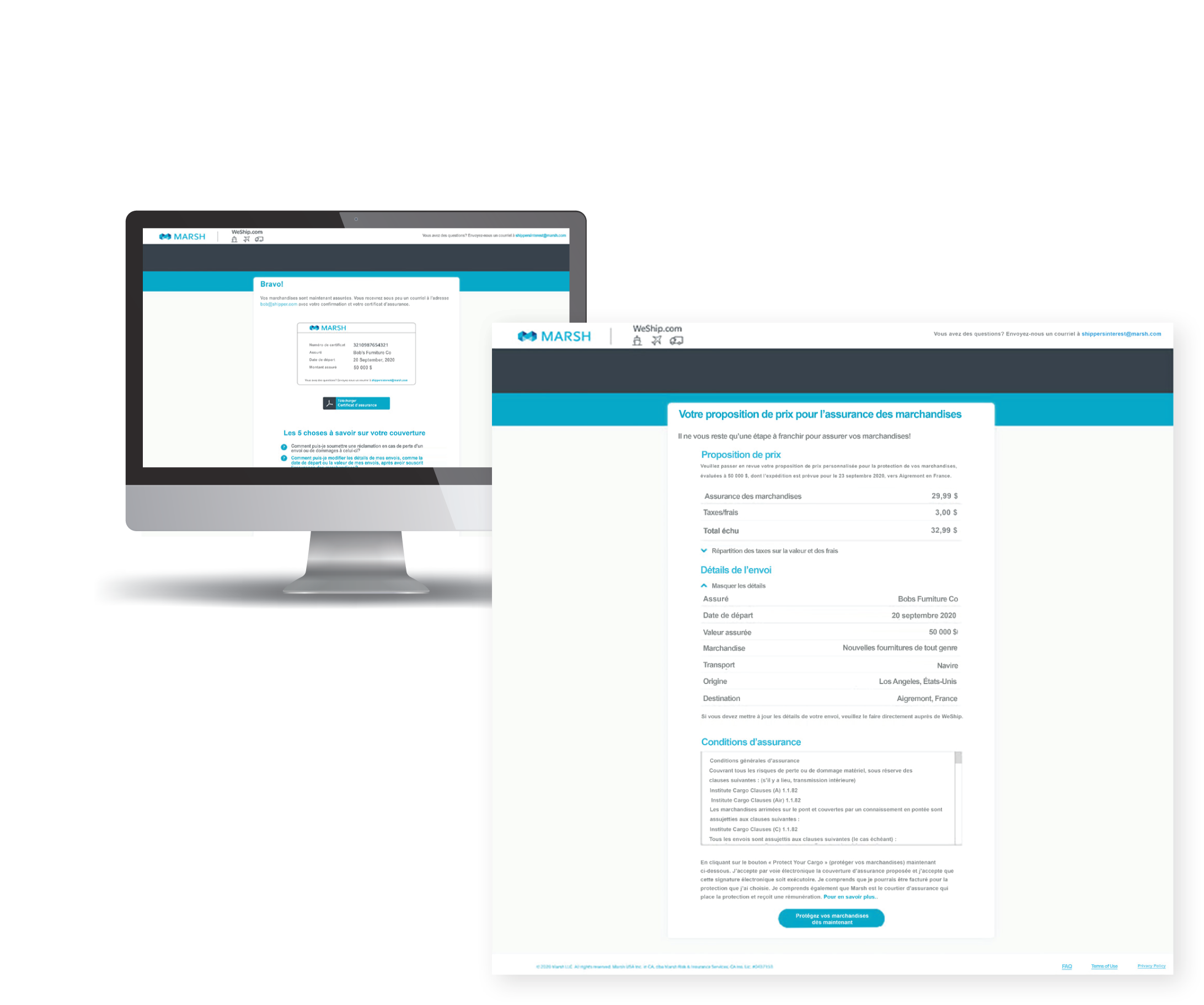 Assurance platforme de l’intérêt des expéditeurs de Marsh offerte par Bluestream, une solution d’affinité axée sur le client Assurance platforme de l’intérêt des expéditeurs de Marsh offerte par Bluestream, une solution d’affinité axée sur le client
